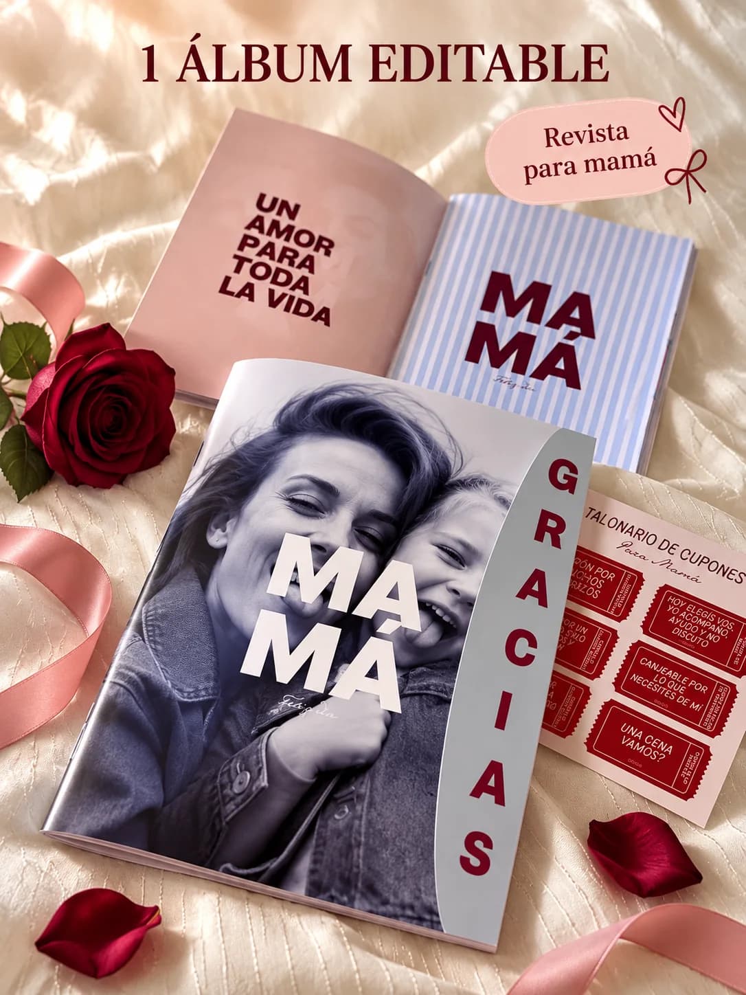 SOLO 1 ÁLBUM EDITABLE REGALO DÍA DE LA MADRE